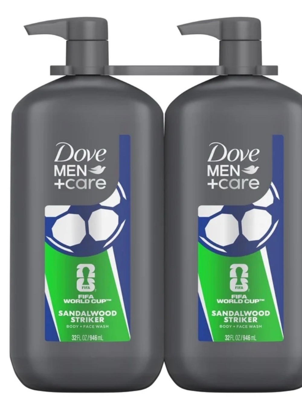 Dove Men+Care Sandalwood Striker Body & Face Wash 2 pack